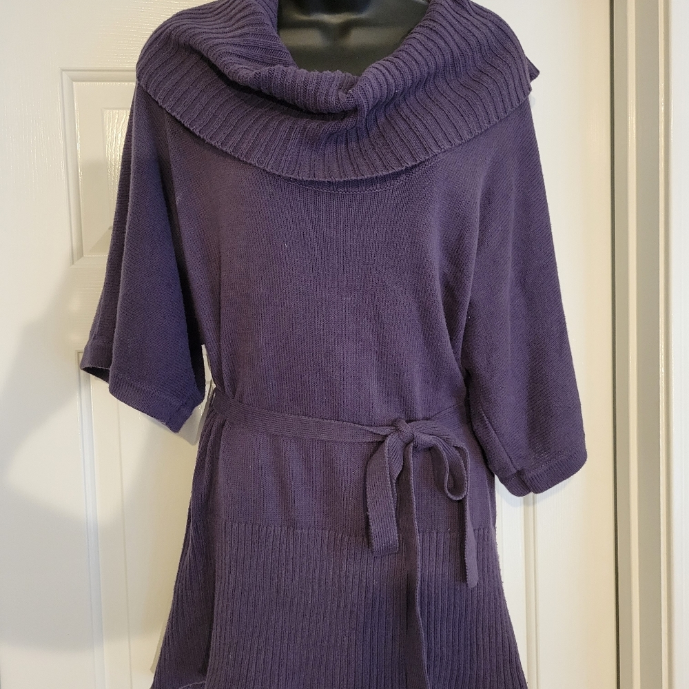 Purple wide collar sweater
